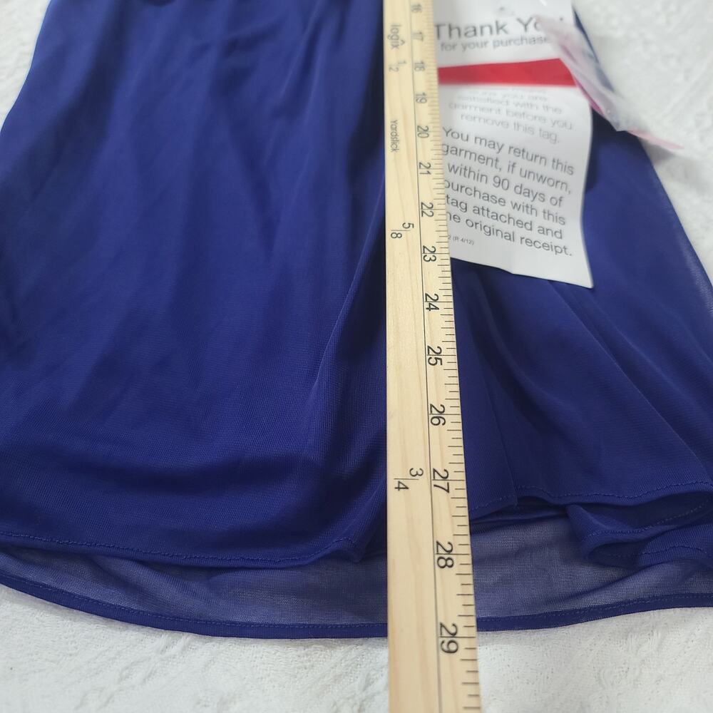 Morgan & Co Glam HOCO party Mini Dress Sz 3/4 Crystal embellishment pleated Blue - Picture 8 of 14